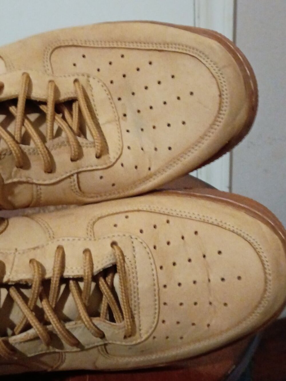 Nike Air Force 1 High ’07 Flax Wheat Men’s Size 12 Suede Sneakers Tan Gum Sole - Picture 13 of 13